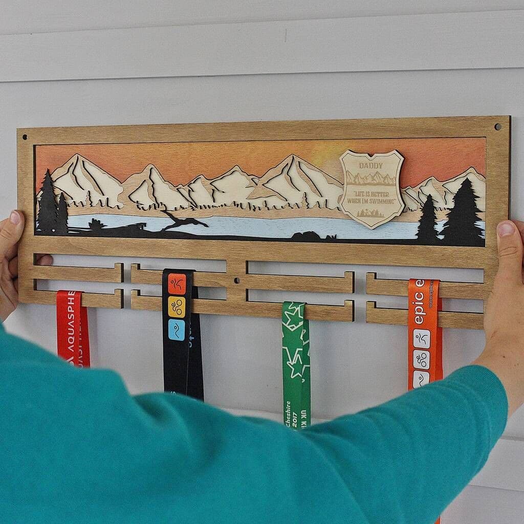 Open Water Wild Swimming 3D Medal Hanger