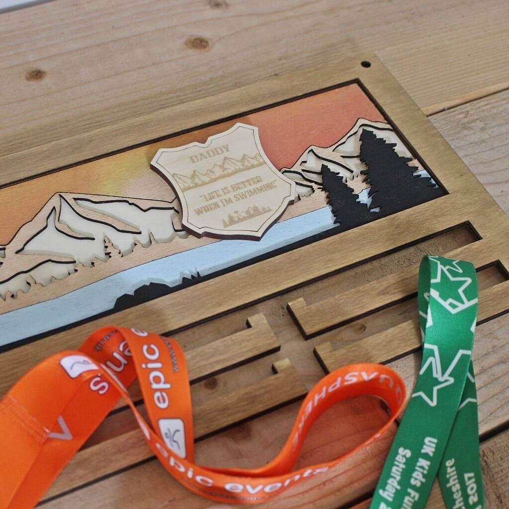 Open Water Wild Swimming 3D Medal Hanger - view 6