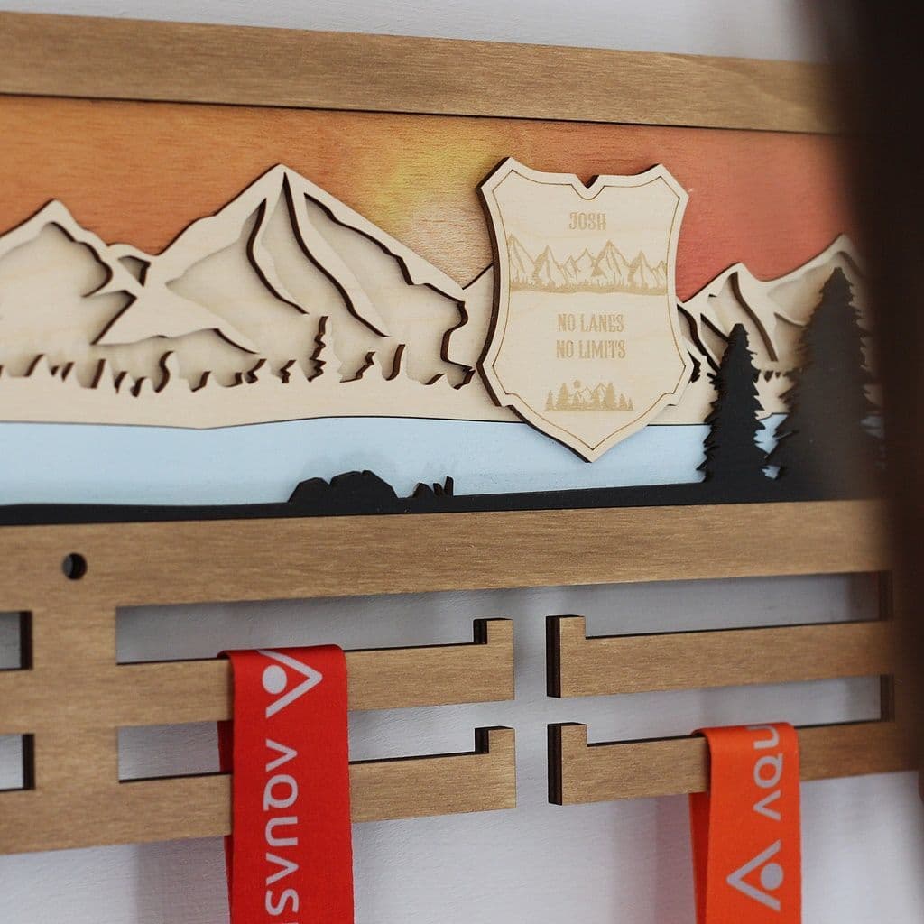 Open Water Wild Swimming 3D Medal Hanger - view 7