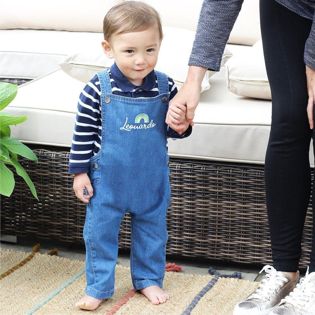 Organic Baby Denim Dungarees - view 3