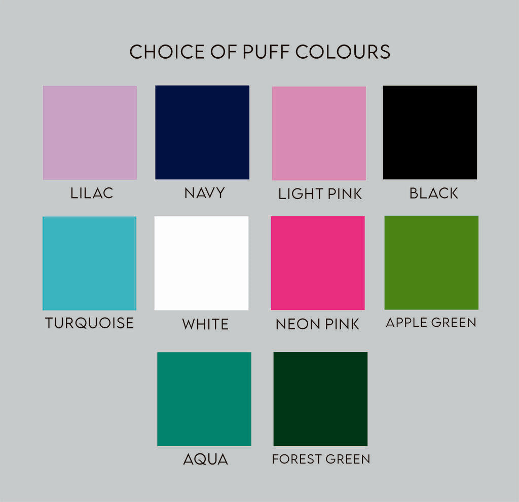 Color swatches labeled with names on a light gray background