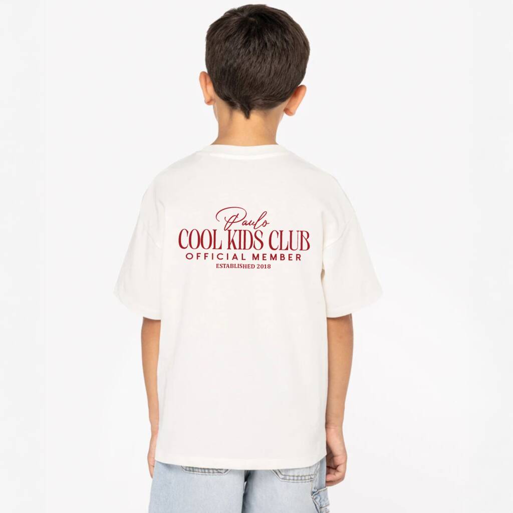Personalised Kids’ Cool Kids Club T Shirt