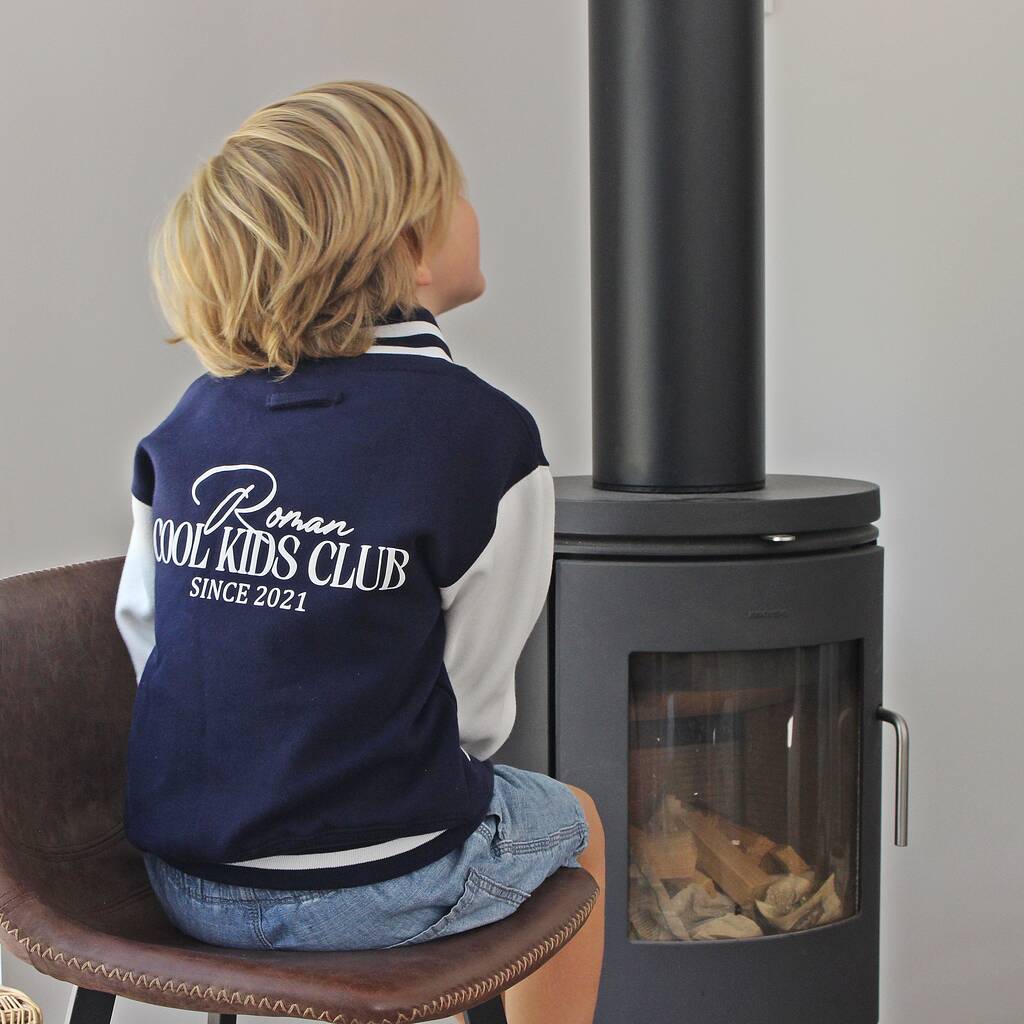 Personalised Children's Cool Kids Club Varsity Jacket