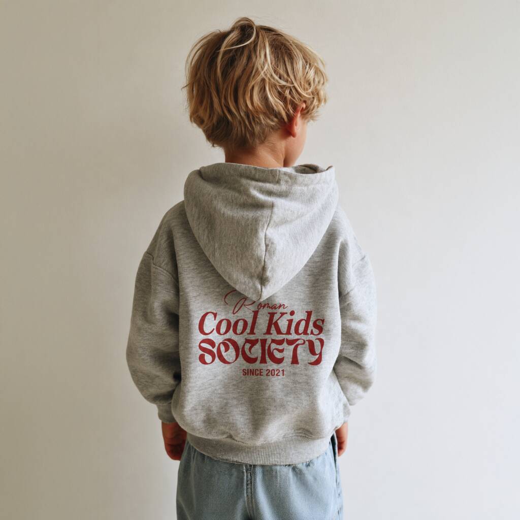 Personalised 'Cool Kids Society' Children’s Hoodie