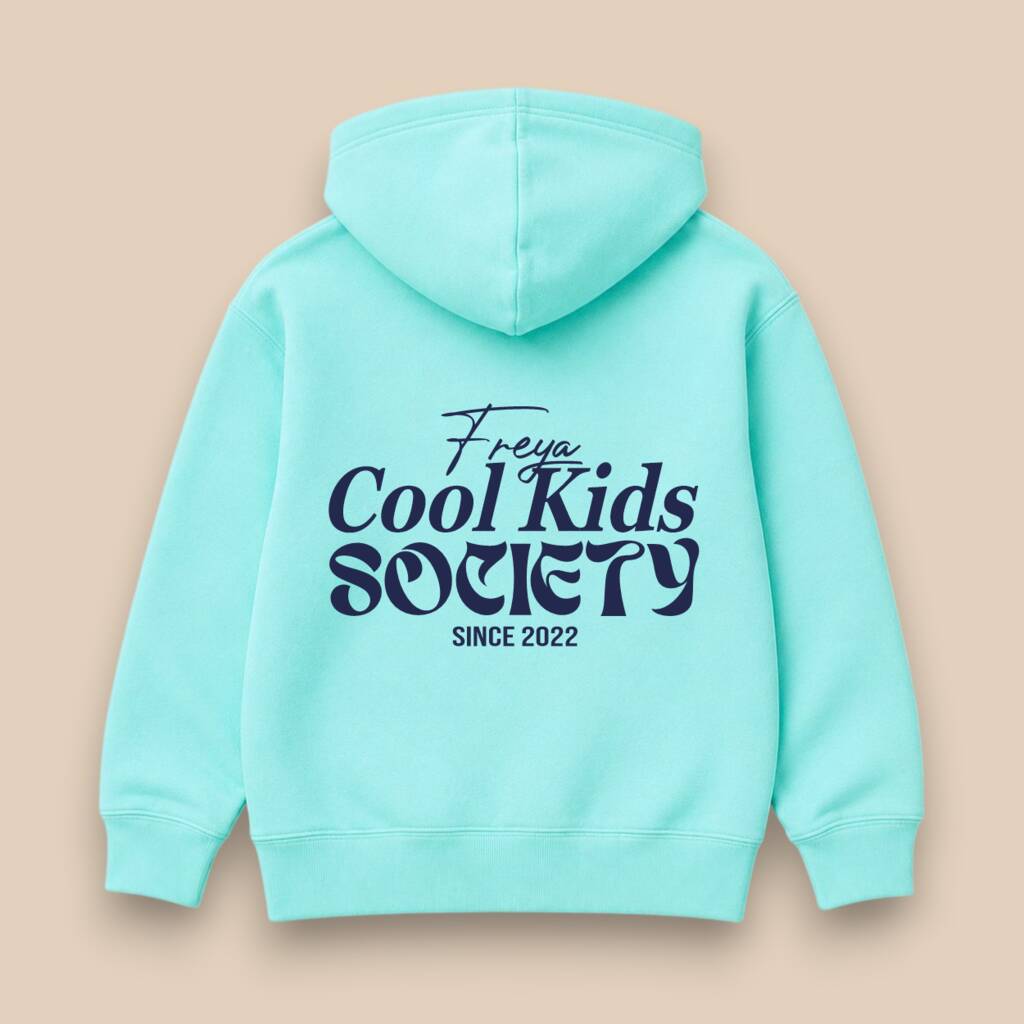 Personalised 'Cool Kids Society' Children’s Hoodie