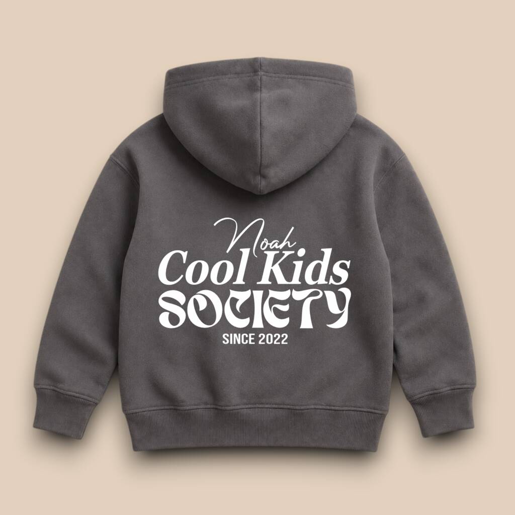 Personalised 'Cool Kids Society' Children’s Hoodie