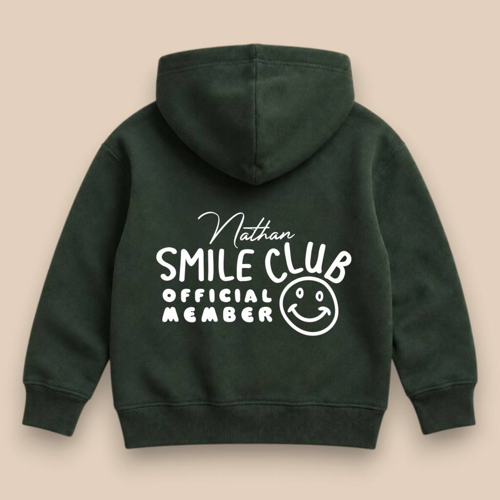 Children's Personalised 'Smile Club' Hoodie