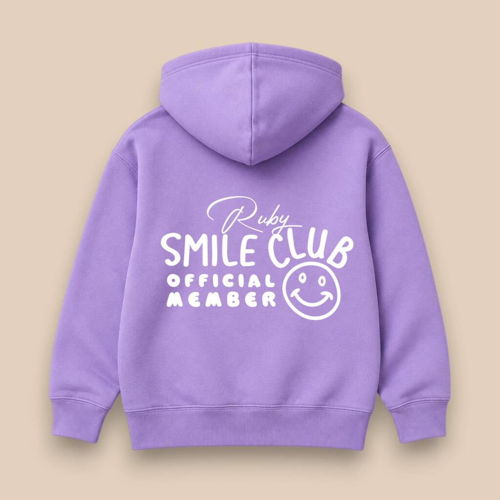 Children's Personalised 'Smile Club' Hoodie