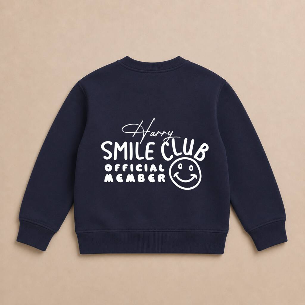 Personalised Kids' Smile Club Sweatshirt