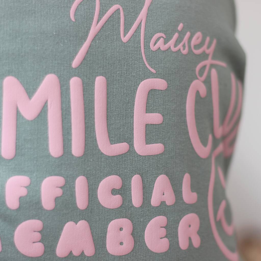 Personalised Kids' Smile Club Sweatshirt