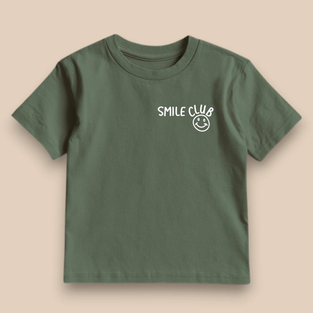 Personalised Kids’ Smile Club T Shirt