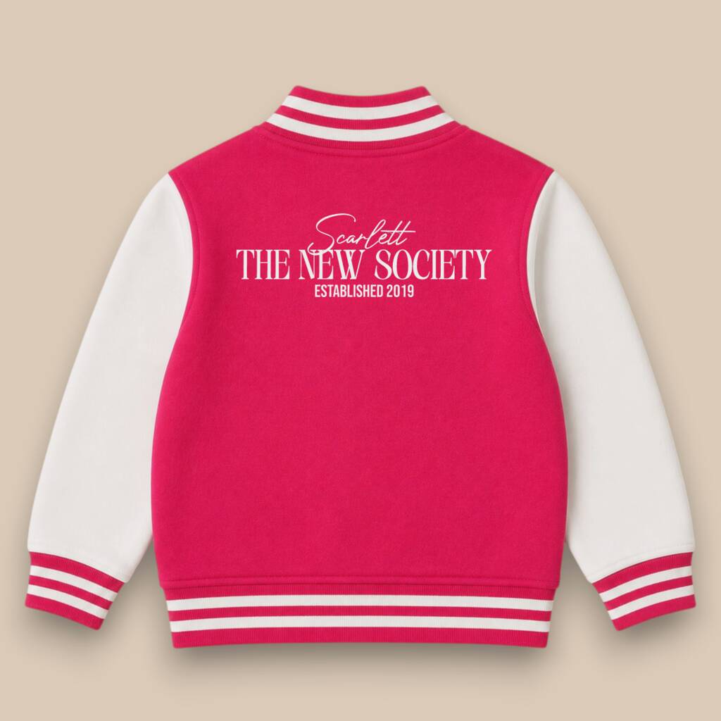 Personalised Kids' The New Society Varsity Jacket