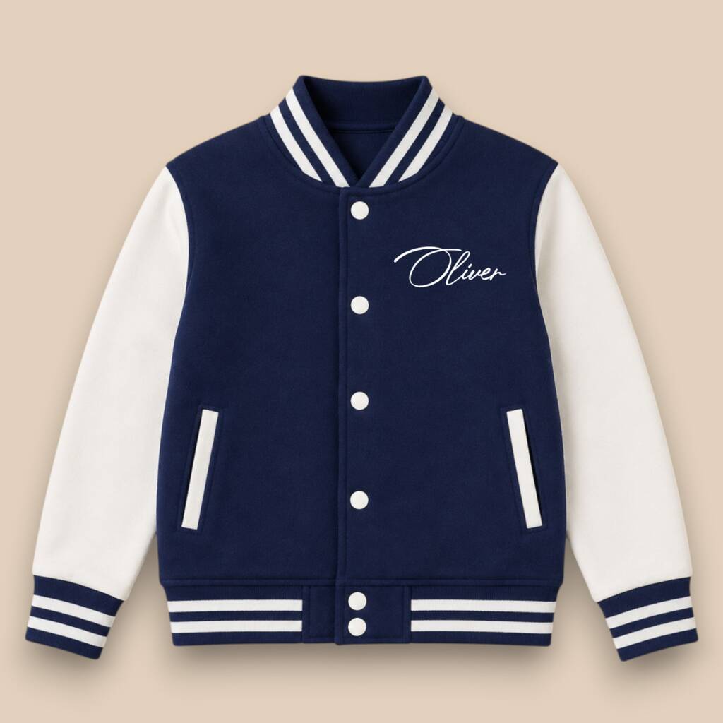 Personalised Kids' The New Society Varsity Jacket