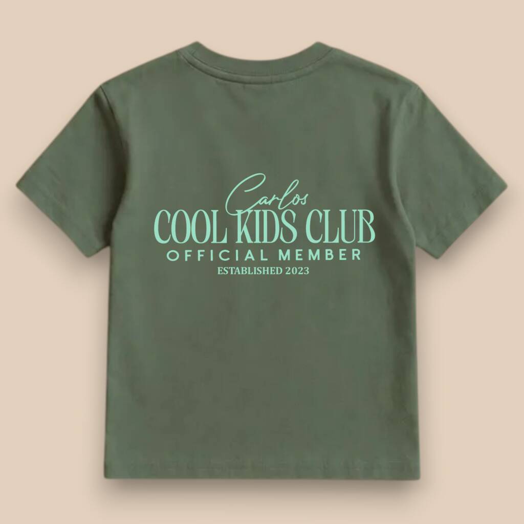 Personalised Kids’ Cool Kids Club T Shirt