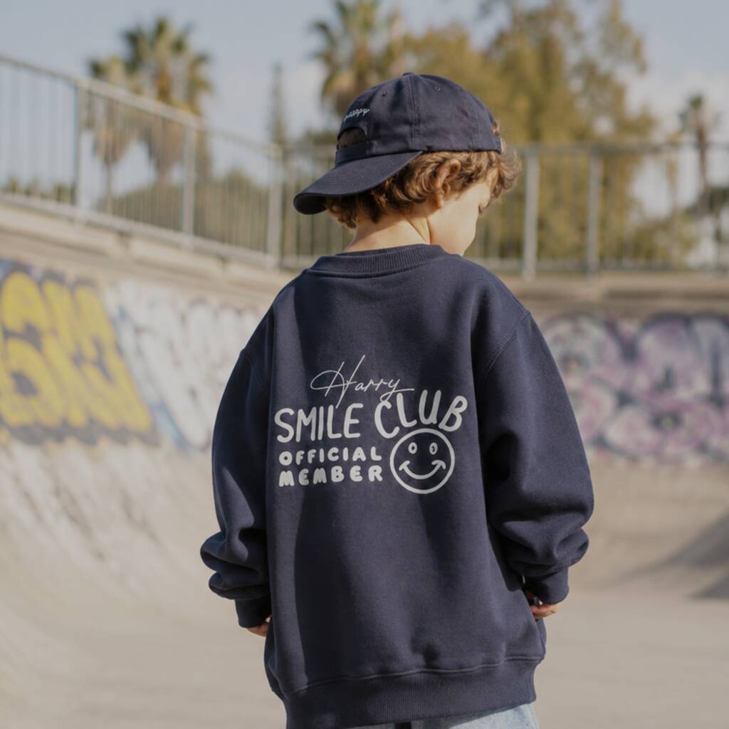 Personalised Kids' Smile Club Sweatshirt