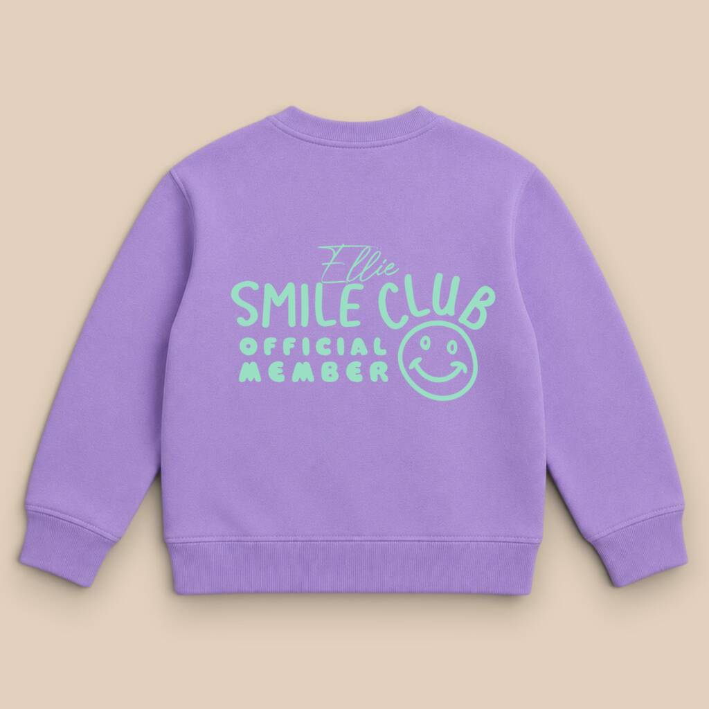 Personalised Kids' Smile Club Sweatshirt