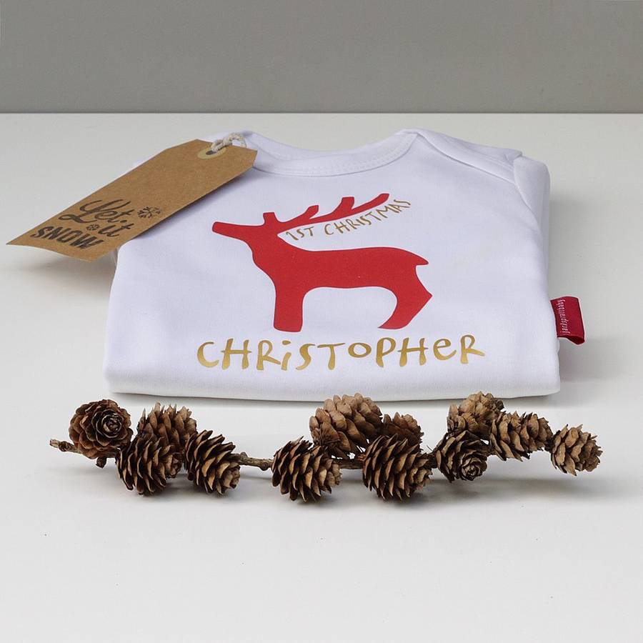 Personalised Rudolf Christmas Romper