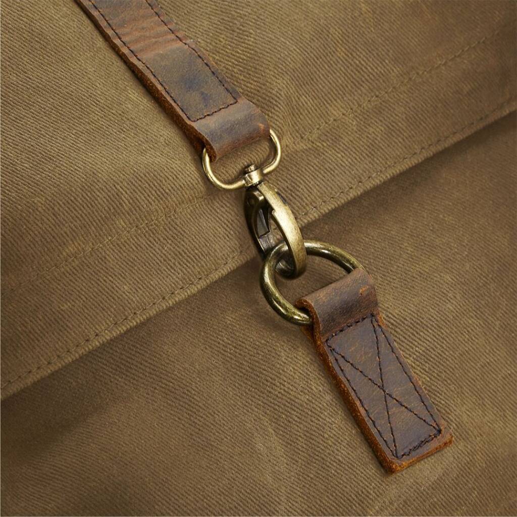 Personalised Waxed Canvas Backpack