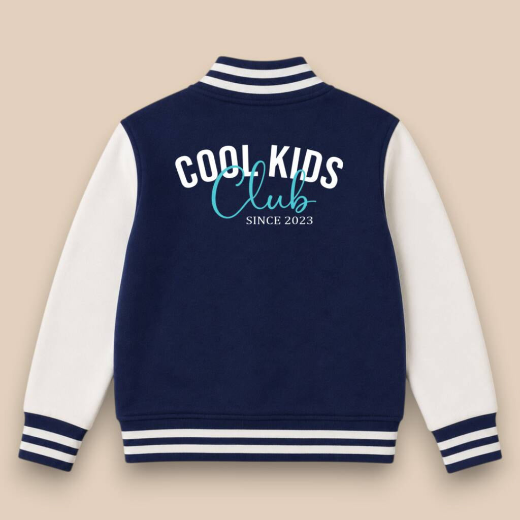 Personalised Kids’ Cool Kids Club Varsity Jacket