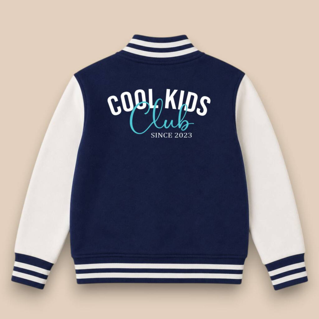 Personalised Kids’ Cool Kids Club Varsity Jacket