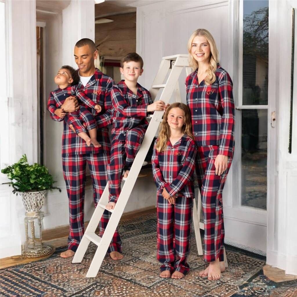 Personalised Baby Tartan Pyjama Romper