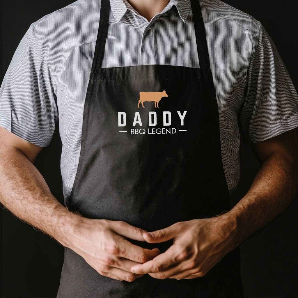 Personalised BBQ Apron â€” Crafted from high-quality, durable fabric, this stylish black apron features a bold design â€” ideal for summer barbecues, cooking in the