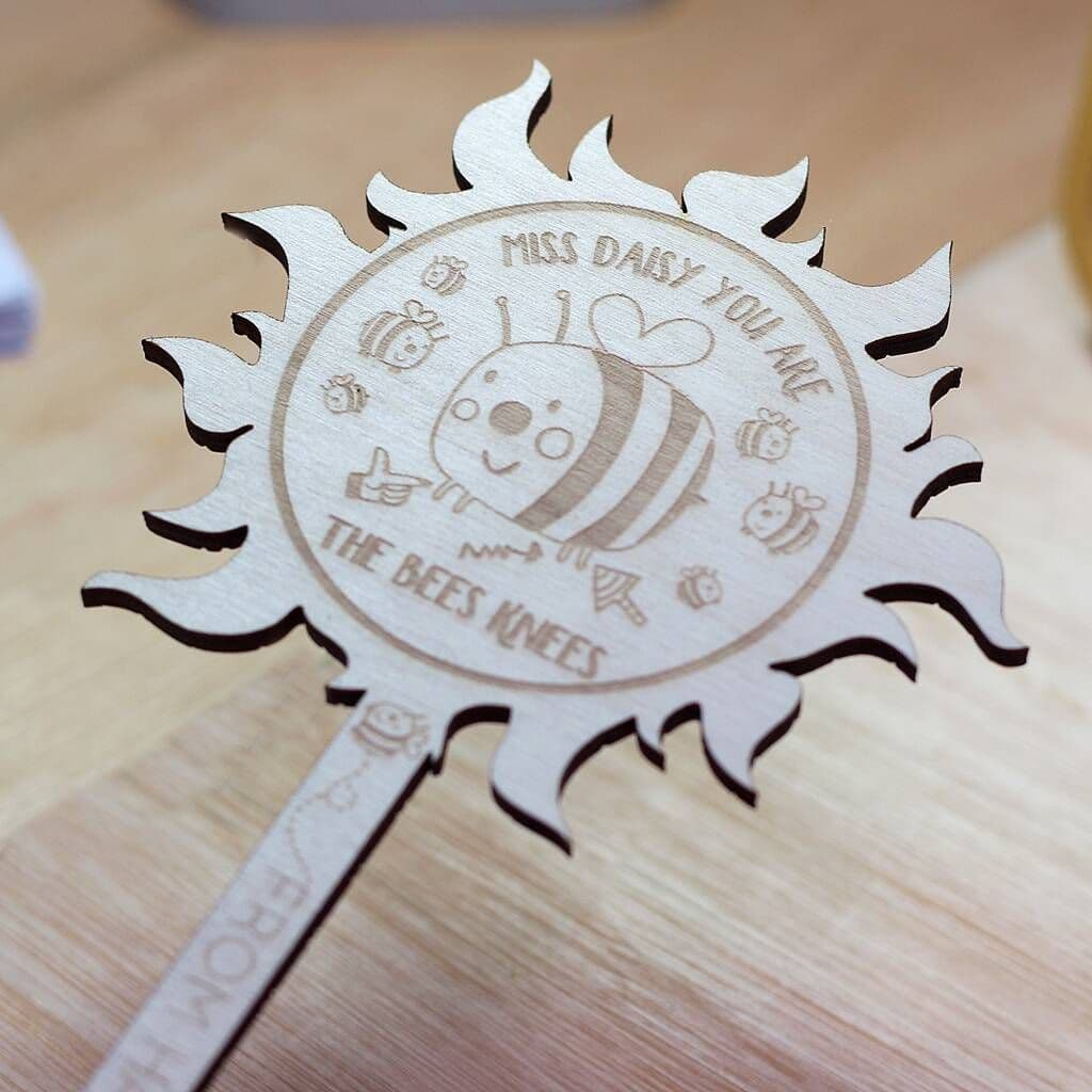 Personalised Bees Knees Teacher Plant Topper - view 2