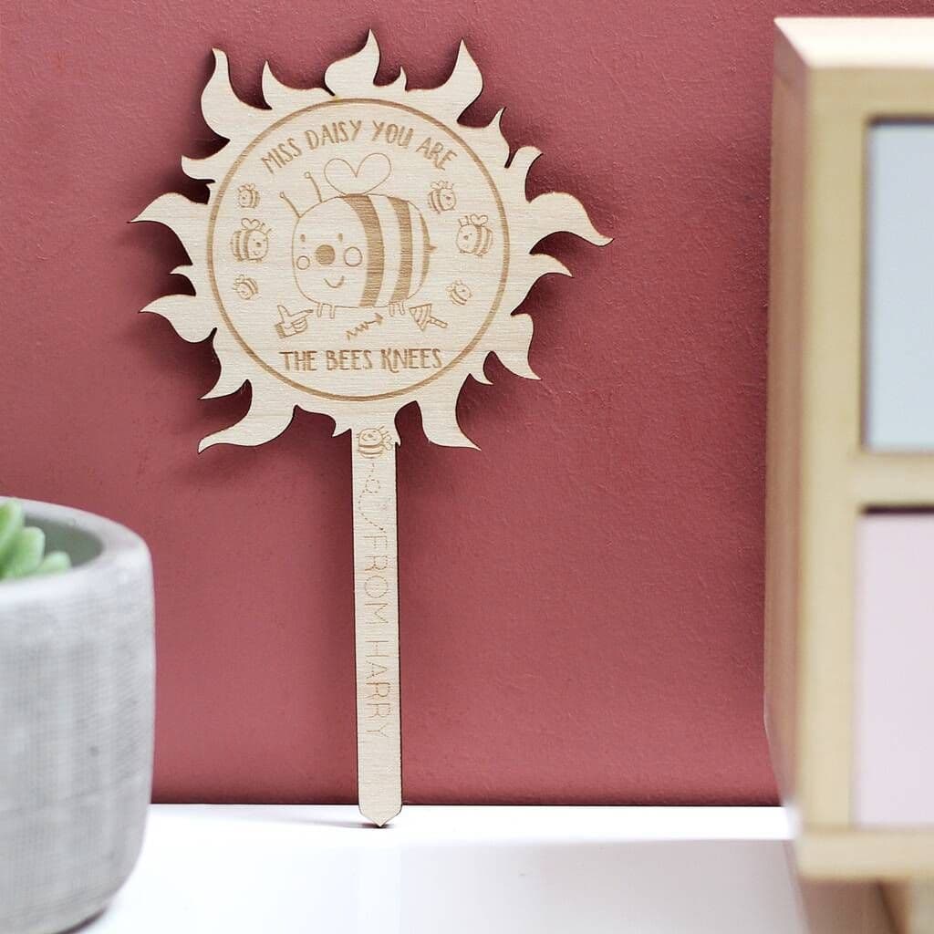 Personalised Bees Knees Teacher Plant Topper - view 3