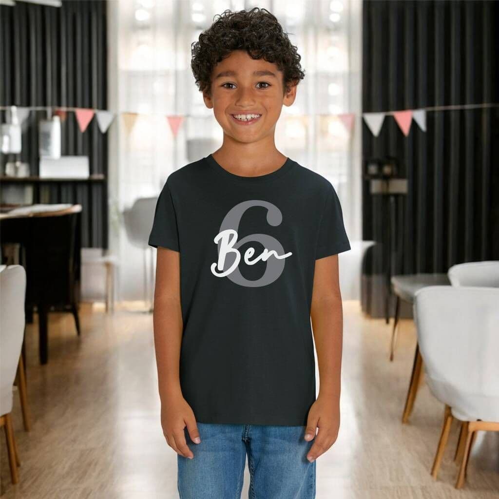 Personalised Birthday Age Organic T Shirt