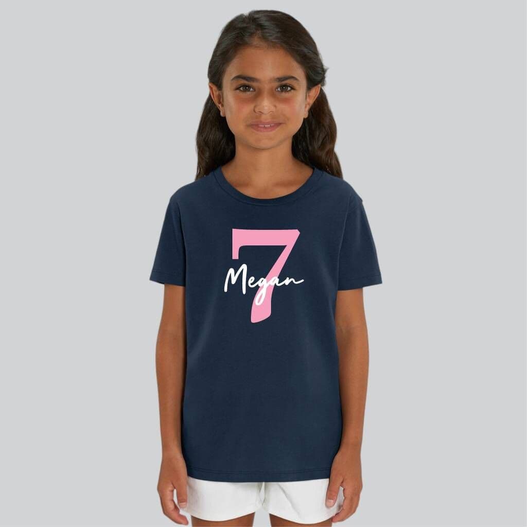 Personalised Birthday Age Organic T Shirt