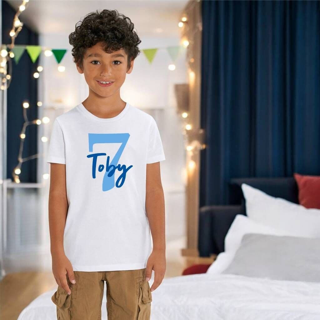 Personalised Birthday Age Organic T Shirt