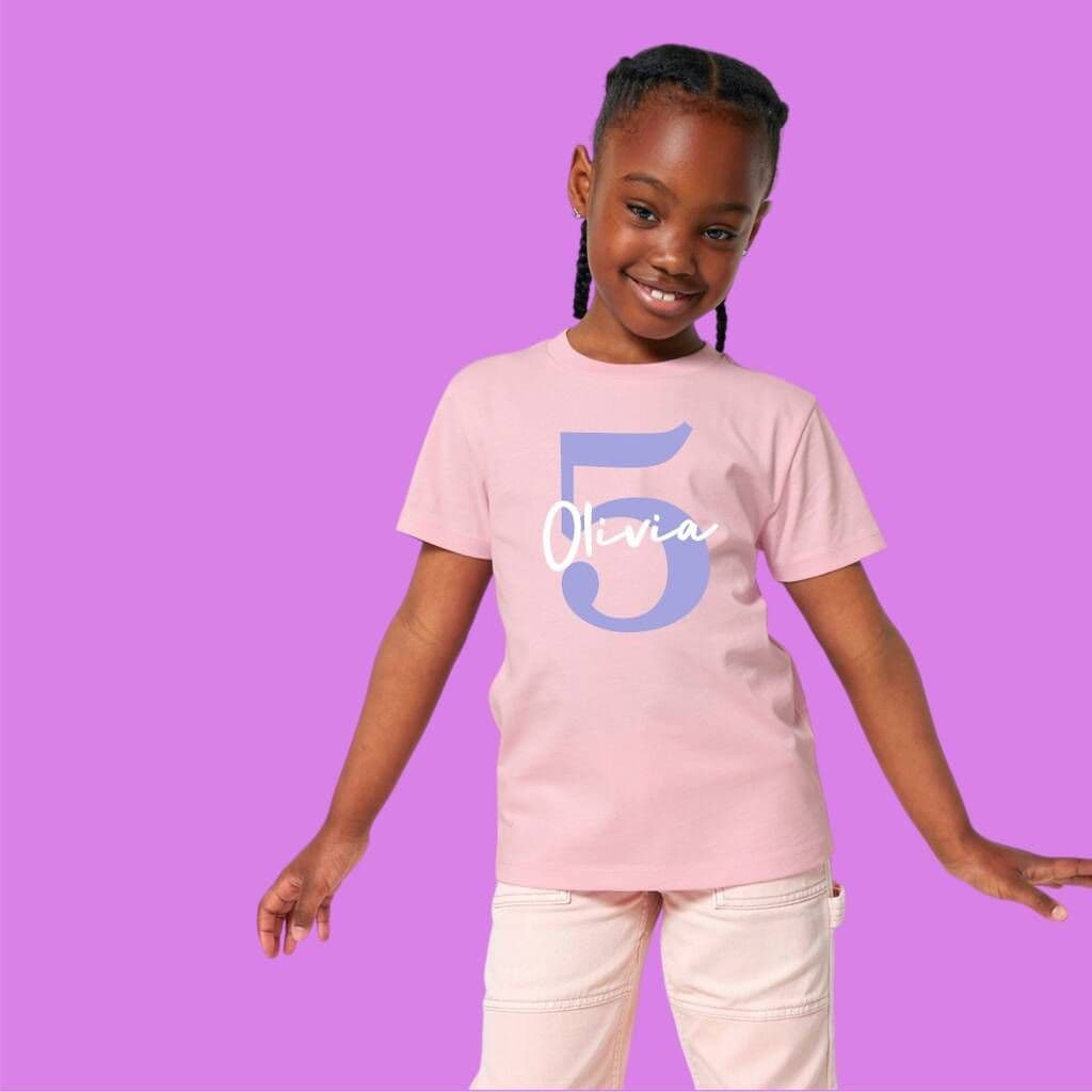 Personalised Birthday Age Organic T Shirt