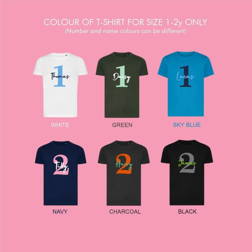 Personalised Birthday Age Organic T Shirt