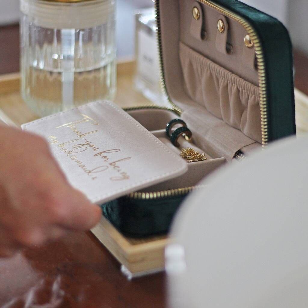 Personalised Bridesmaids Velvet Jewellery Box â€” Introducing our Personalised Bridesmaids Velvet Jewellery Box