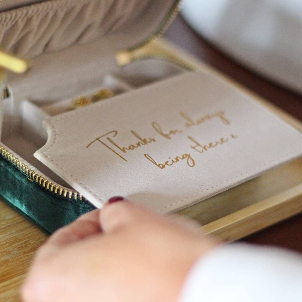 Personalised Bridesmaids Velvet Jewellery Box