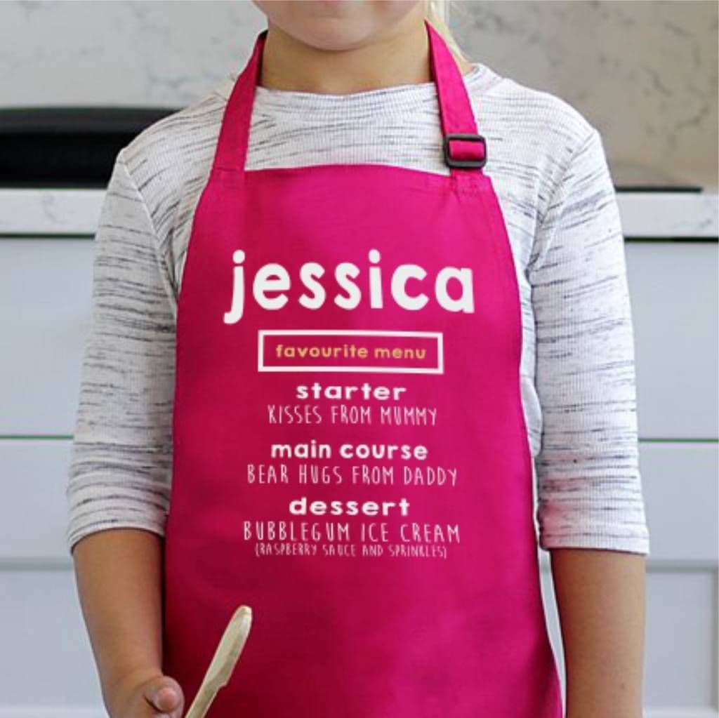 Personalised Child's 'Favourite Menu' Cooking Apron - view 3