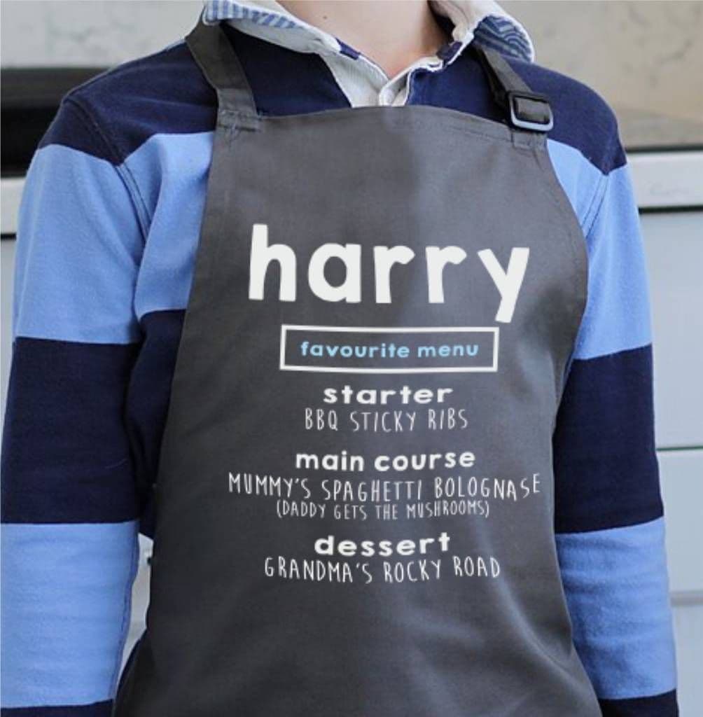 Personalised Child's 'Favourite Menu' Cooking Apron - view 5