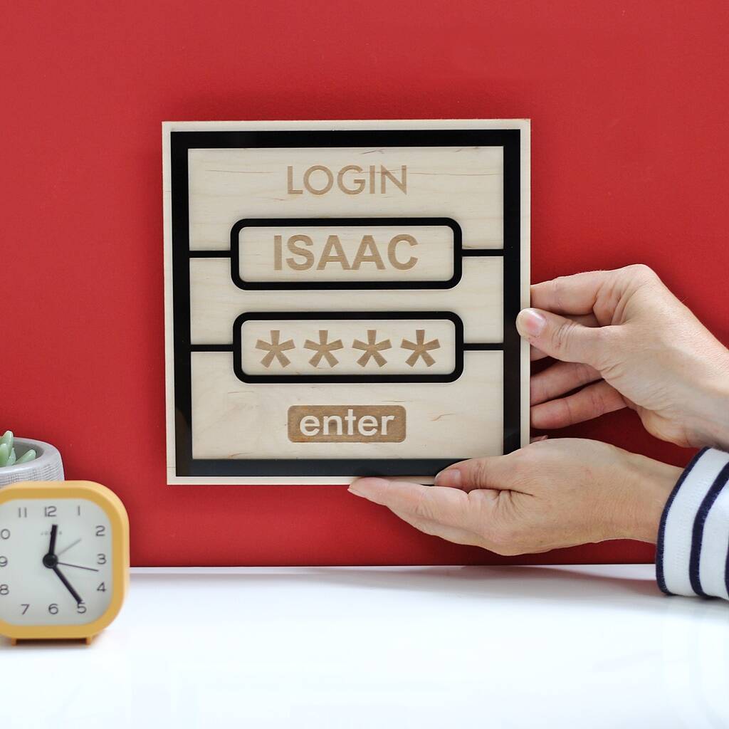 Personalised Child's Login Bedroom Sign - view 2