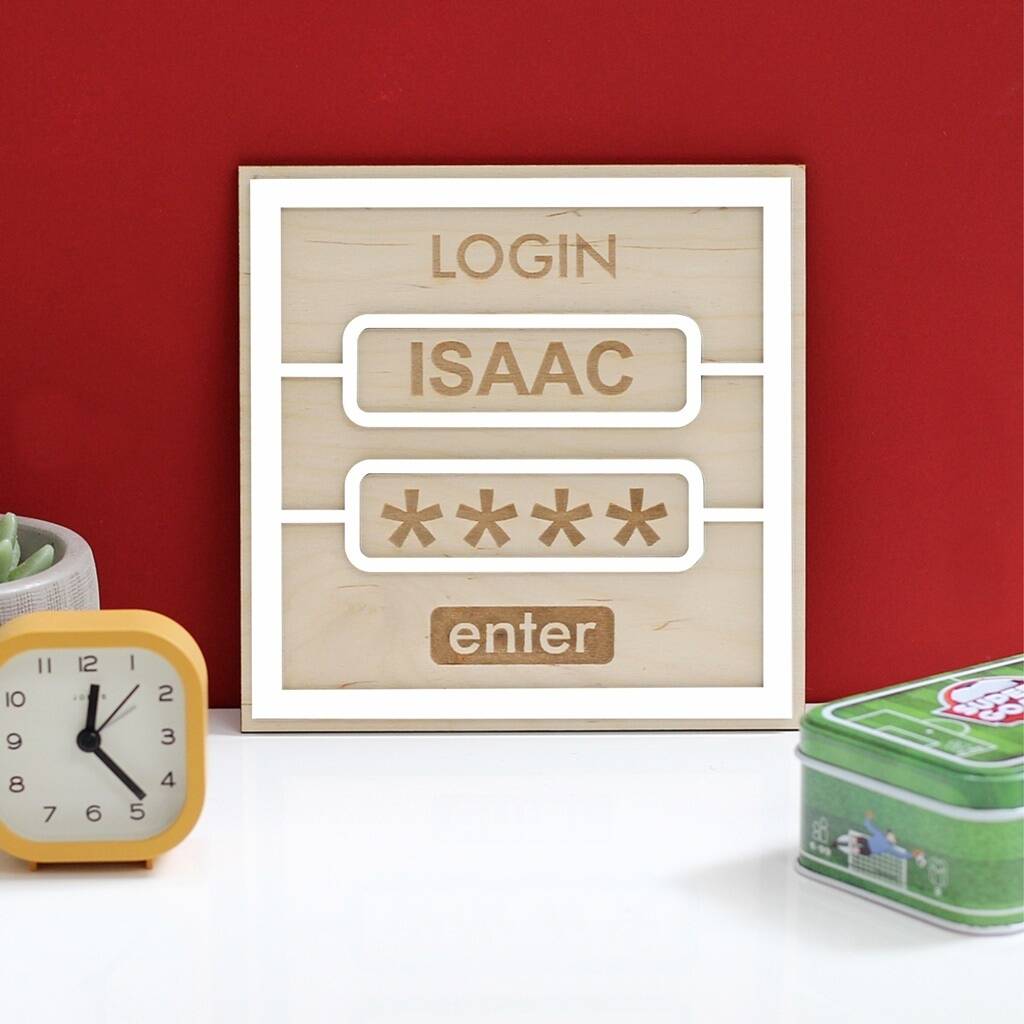Personalised Child's Login Bedroom Sign - view 4