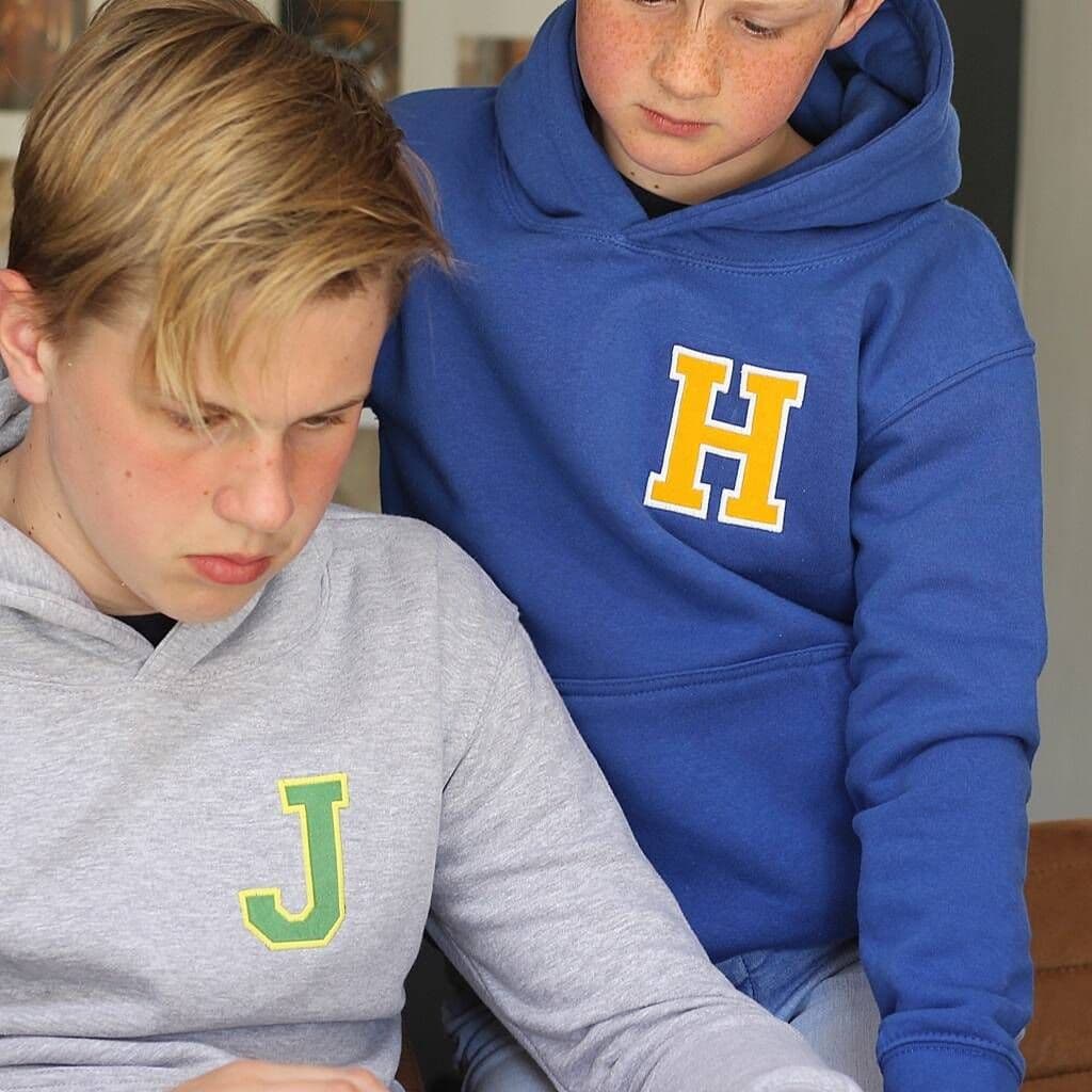 Personalised Children's Varsity Organic Hoodie - view 2