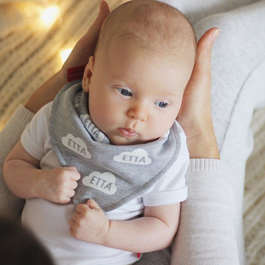 Personalised Cloud Bandana Bib