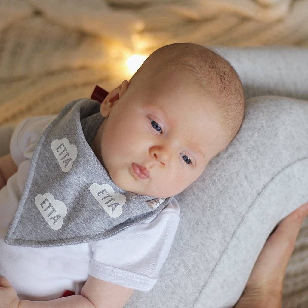 Personalised Cloud Bandana Bib - view 2