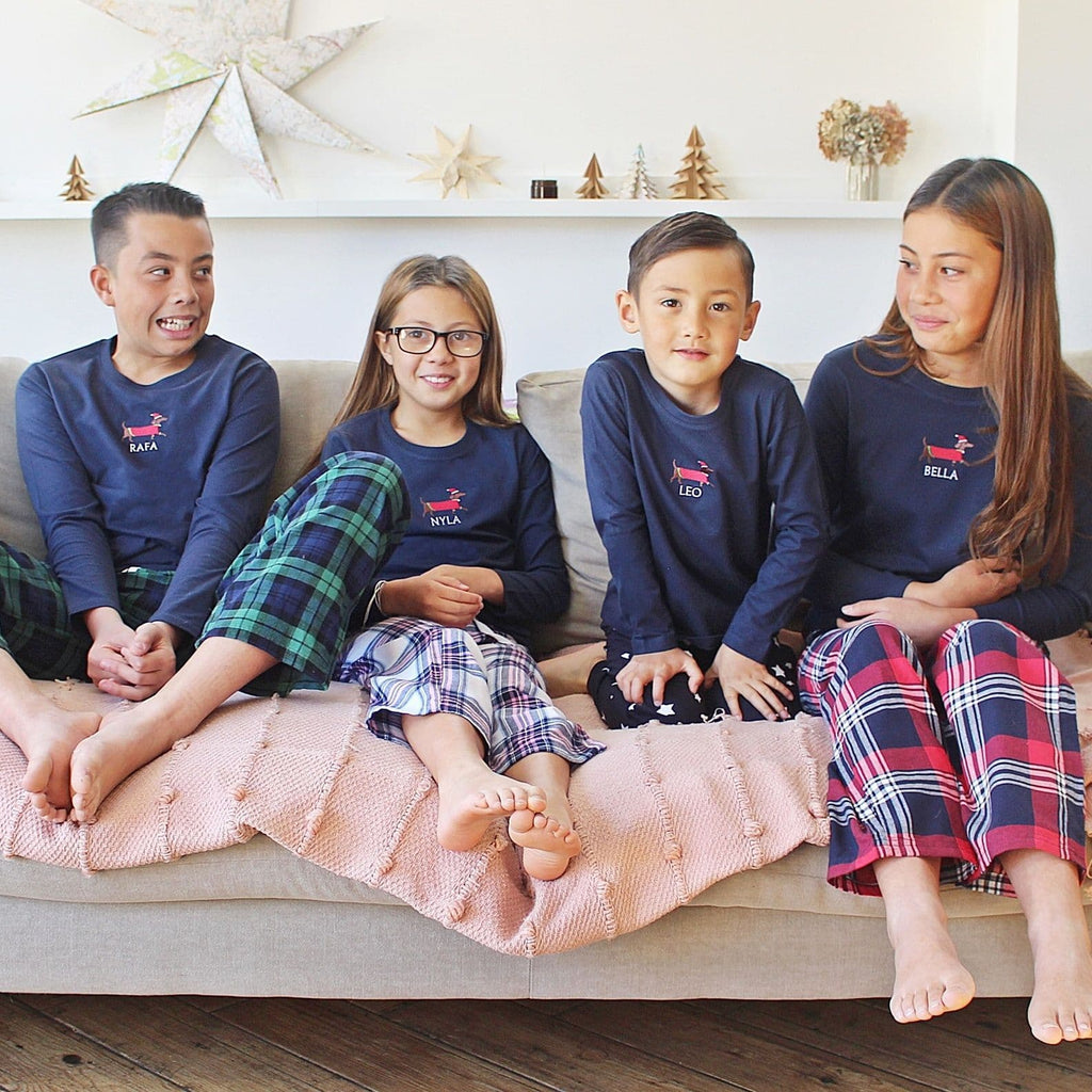 Personalised Embroidered Sausage Dog Pyjamas