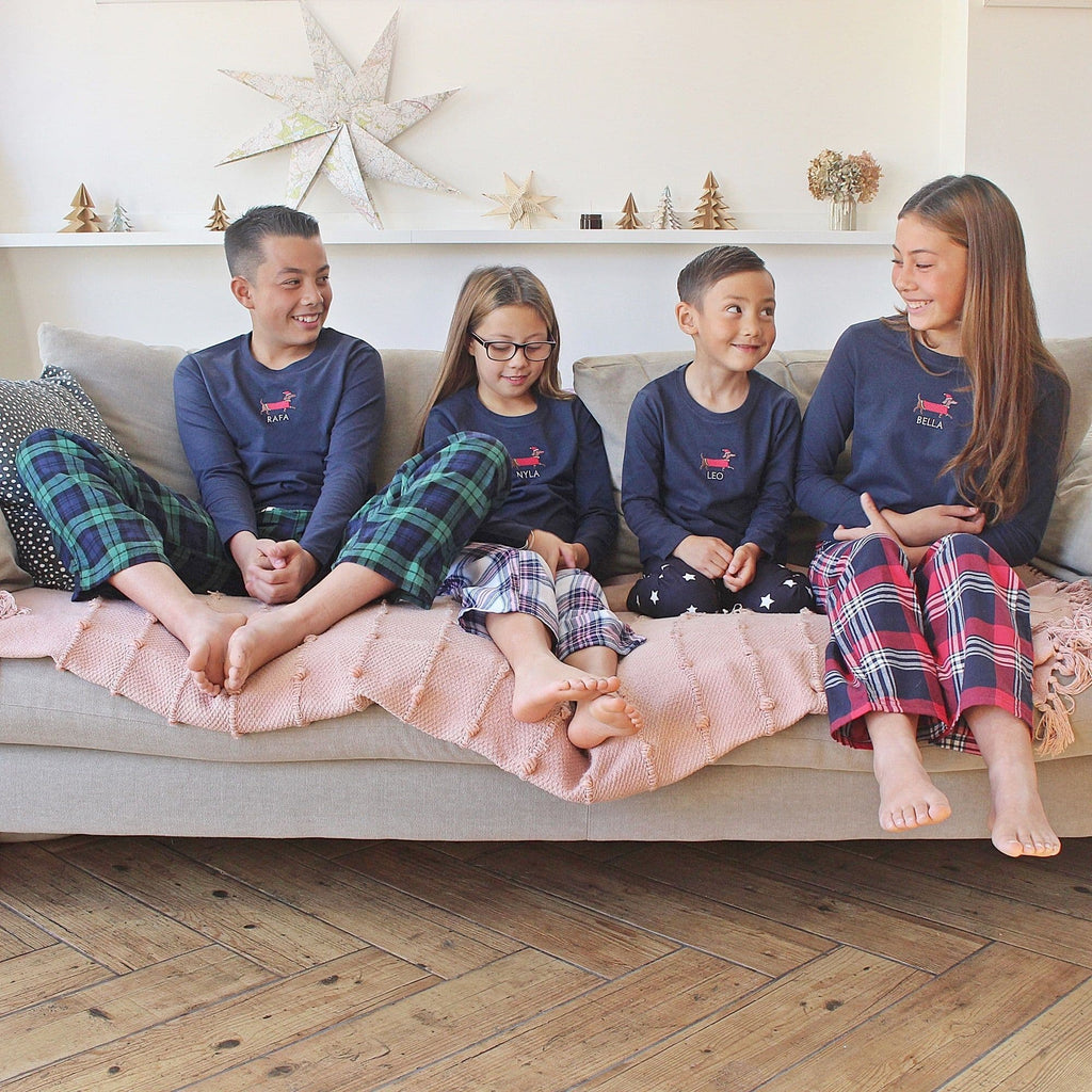 Personalised Embroidered Sausage Dog Pyjamas