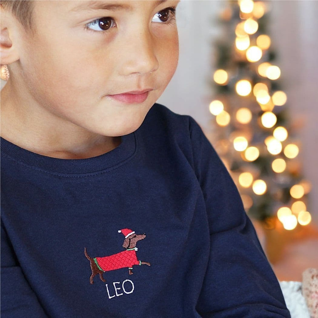 Personalised Embroidered Sausage Dog Pyjamas