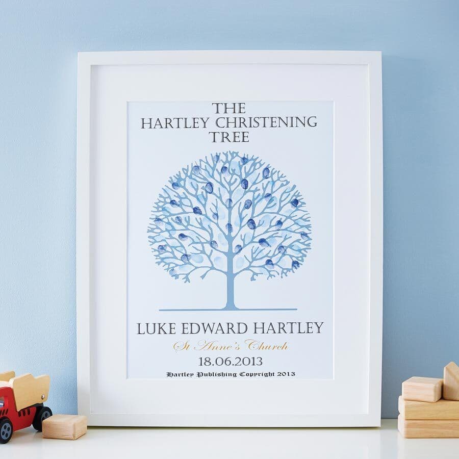Personalised Fingerprint Christening/Baptism Tree
