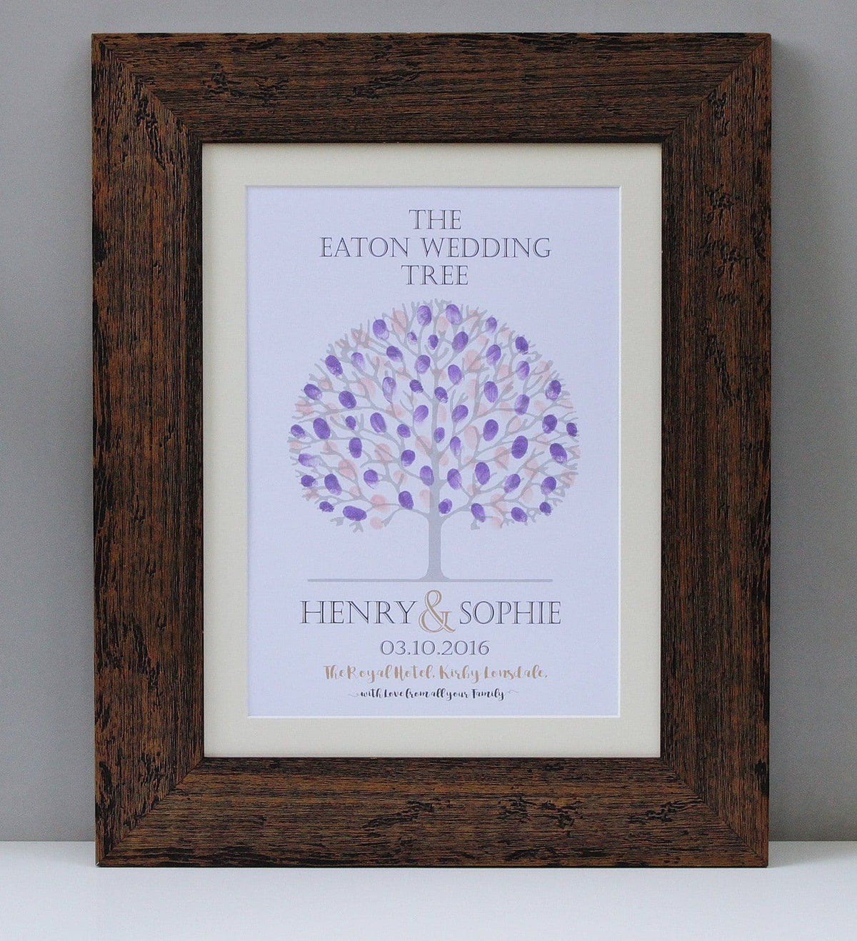 Personalised Fingerprint Wedding Tree