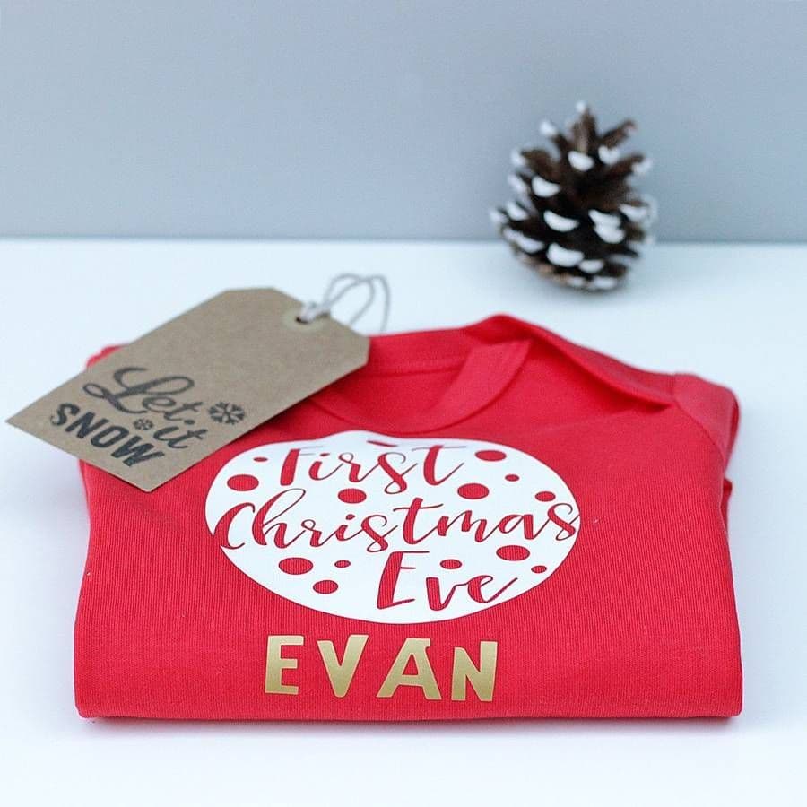 Personalised First Christmas Eve Romper - view 2