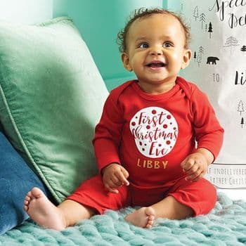 Personalised First Christmas Eve Romper - view 3