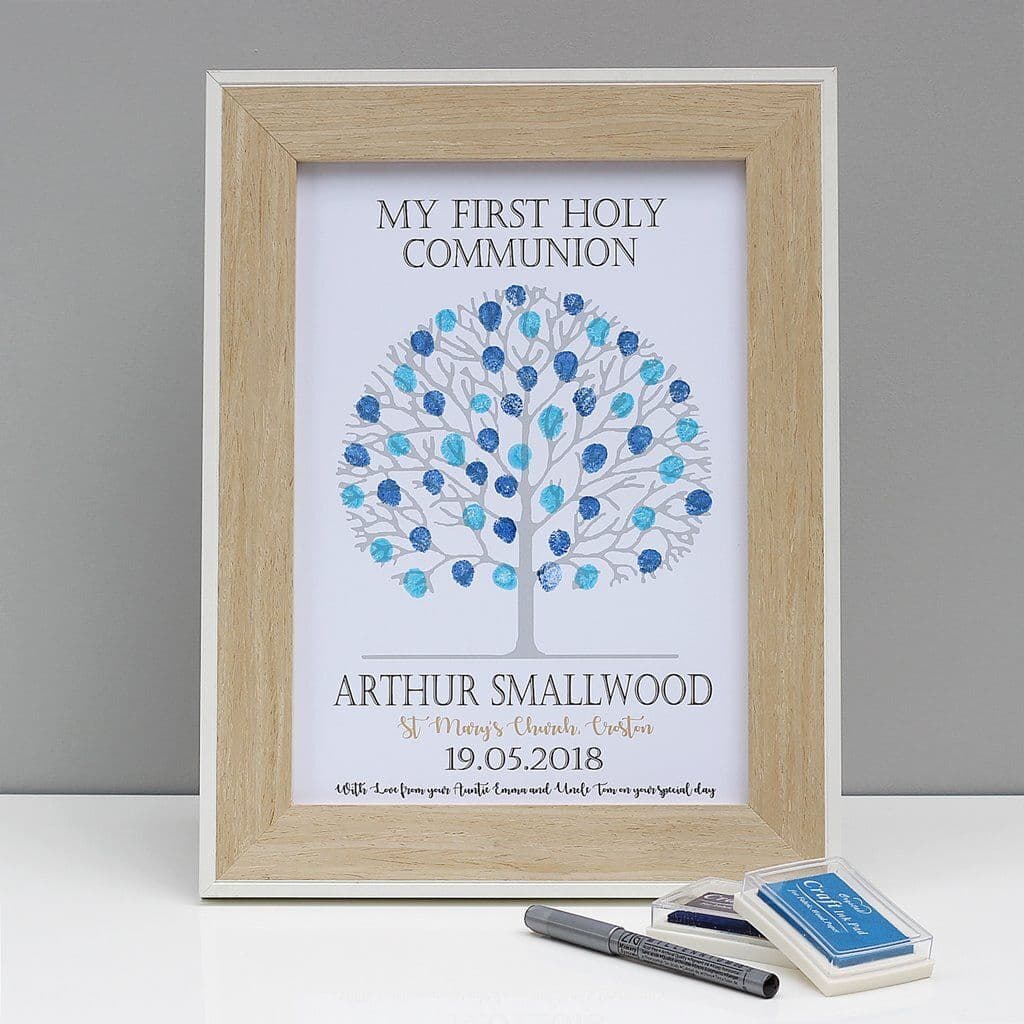 Personalised First Holy Communion Fingerprint Tree